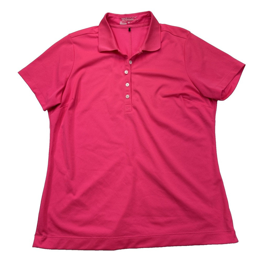Nike Golf Tour Performance Polo Womens XL Pink Dri-Fit Short Sleeve Golfcore